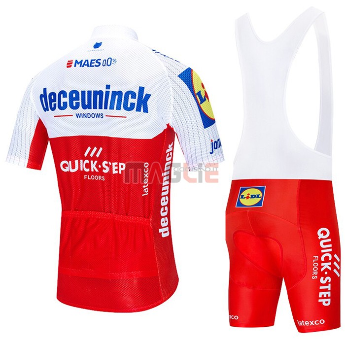 Maglia Deceuninck Quick Step Manica Corta 2020 Bianco Rosso